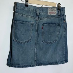 Levis Womens Blue Jean Denim Mini Skirt Large Y2K